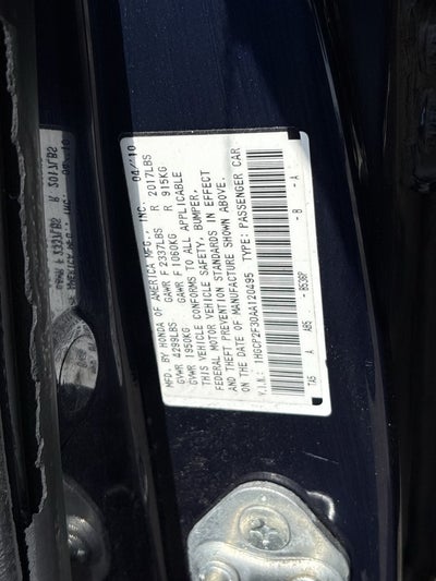 2010 Honda Accord Sdn LX