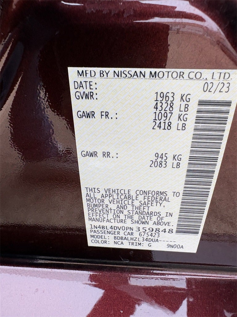 2023 Nissan Altima 2.5 SV