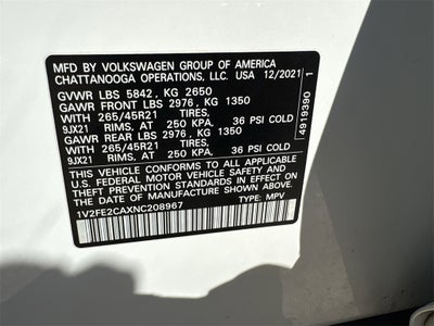 2022 Volkswagen Atlas Cross Sport 3.6L V6 SEL Premium R-Line