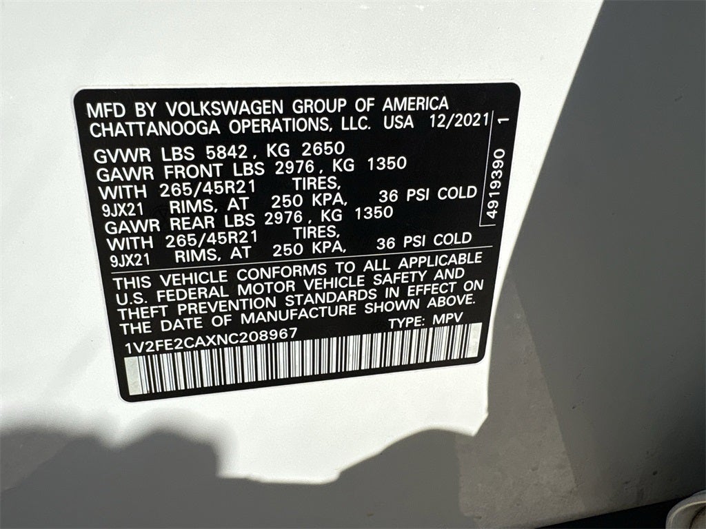 2022 Volkswagen Atlas Cross Sport 3.6L V6 SEL Premium R-Line