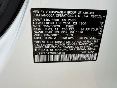 2022 Volkswagen Atlas Cross Sport 2.0T SEL R-Line