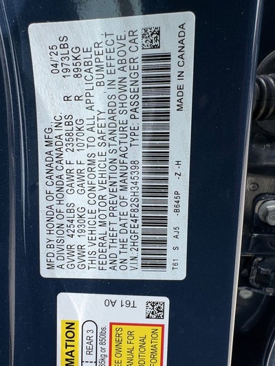 2025 Honda Civic Hybrid Sport