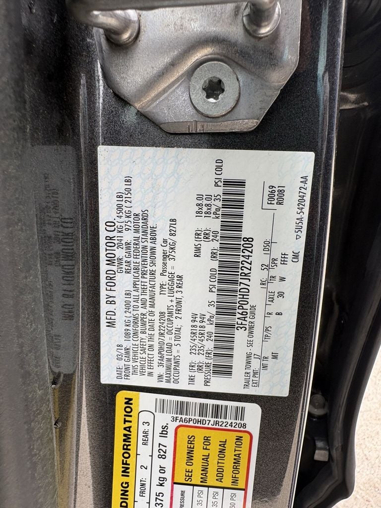2018 Ford Fusion SE