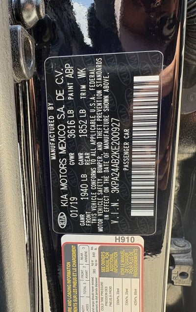 2019 Kia Rio S