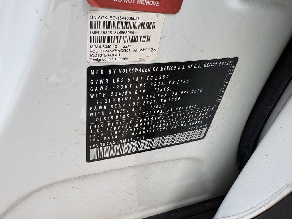 2022 Volkswagen Tiguan 2.0T SE