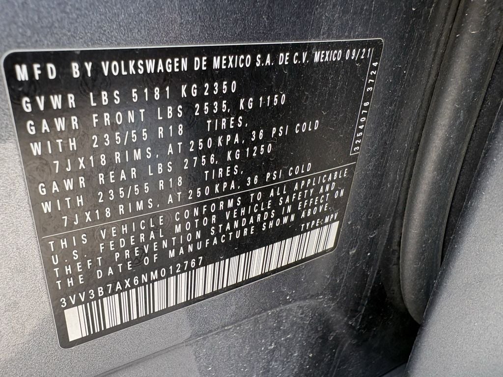 2022 Volkswagen Tiguan 2.0T SE