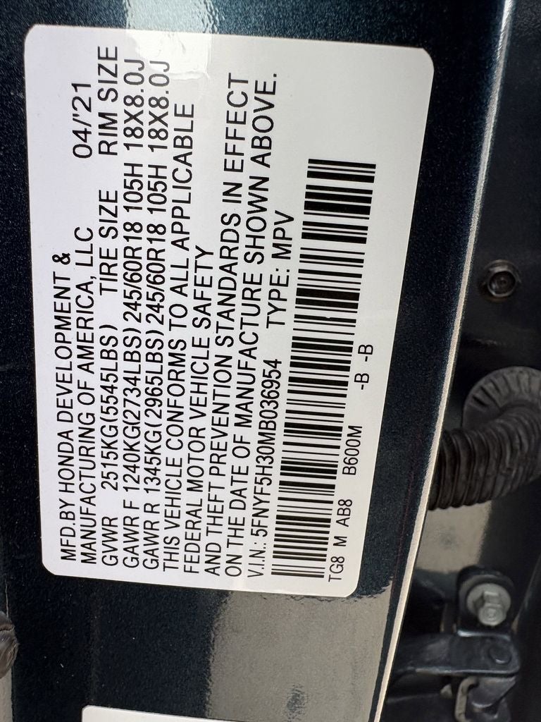 2021 Honda Pilot EX