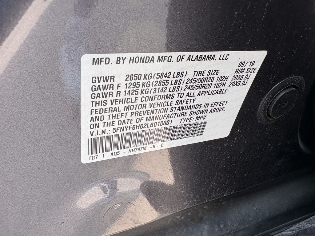 2020 Honda Pilot Touring 7 Passenger