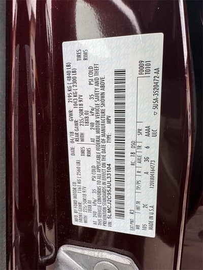 2018 Lincoln MKC Select