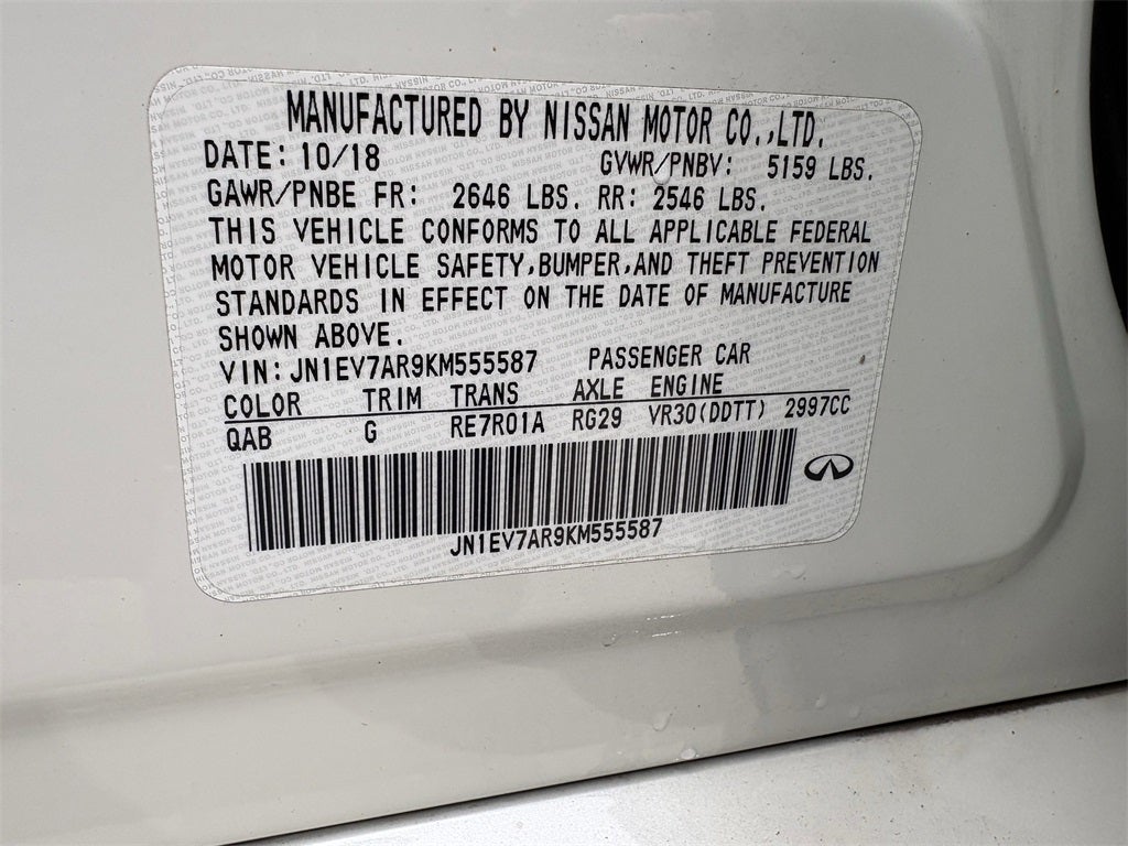 2019 INFINITI Q50 3.0t LUXE