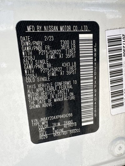 2023 Nissan Armada Platinum