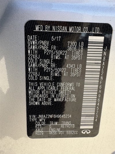 2017 INFINITI QX80 Base