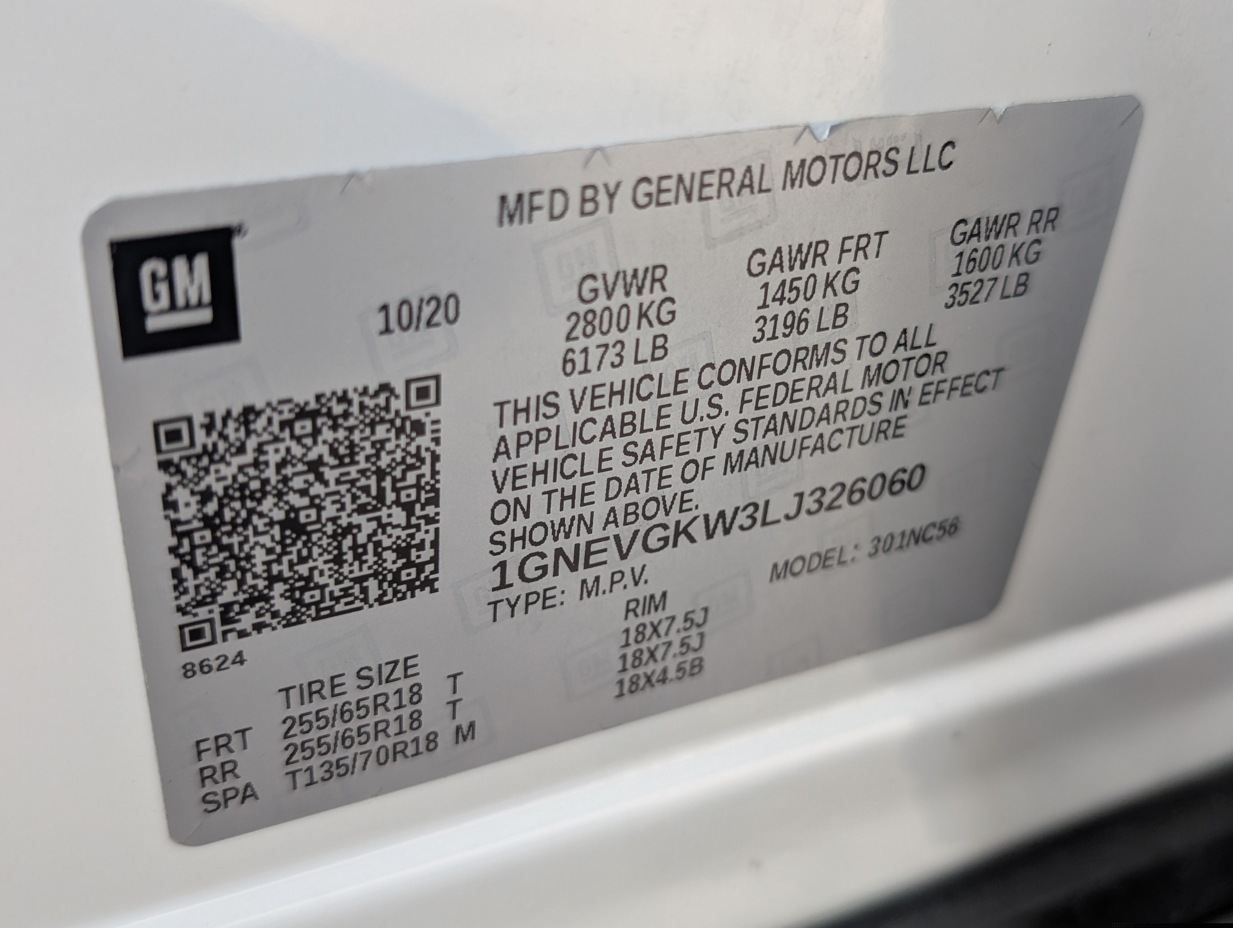2020 Chevrolet Traverse LT Cloth